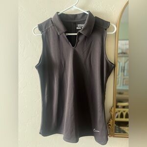 Nike Golf Dri-Fit Brown Sleeveless Polo Tank Top 
Size Large